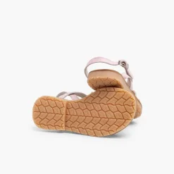 Sandalias<Pisamonas Sandalias Niña Tiras Cruzadas Piel Efecto Nacar