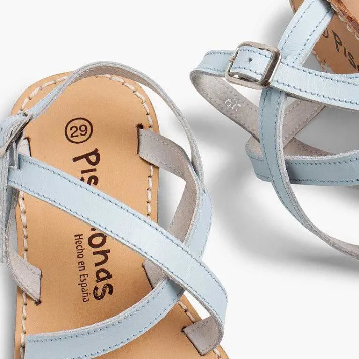 Sandalias<Pisamonas Sandalias Niña Tiras Cruzadas Piel Efecto Nacar