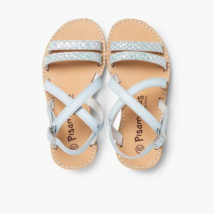 Sandalias<Pisamonas Sandalias Niña Tiras Cruzadas Piel Efecto Nacar