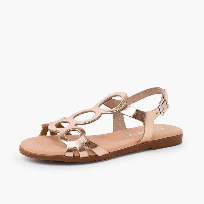 Sandalias<Pisamonas Sandalias Niña Y Mujer De Piel Cierre Hebilla