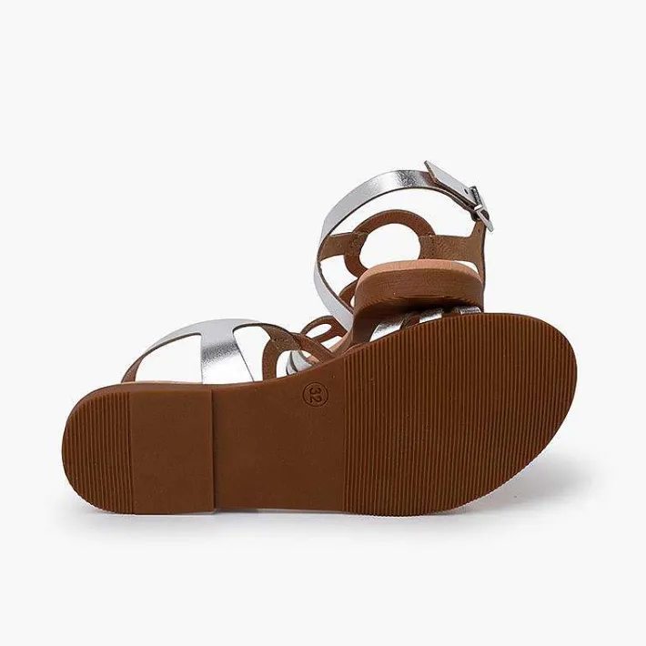 Sandalias<Pisamonas Sandalias Niña Y Mujer De Piel Cierre Hebilla