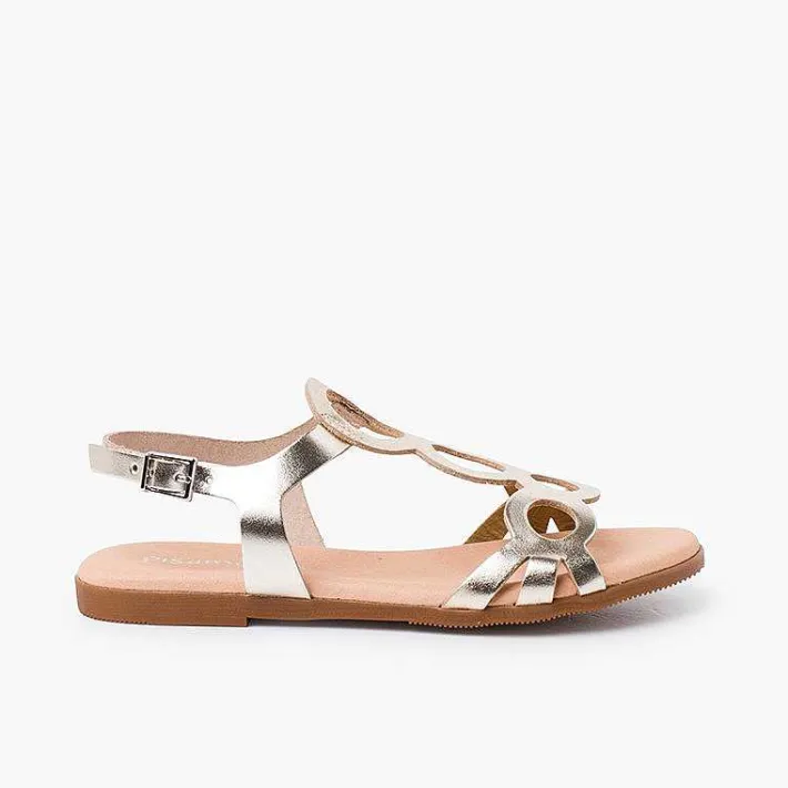 Sandalias<Pisamonas Sandalias Niña Y Mujer De Piel Cierre Hebilla