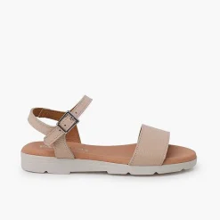 Sandalias<Pisamonas Sandalias Niña Y Mujer En Piel Con Plantilla De Gel