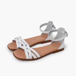 Sandalias<Pisamonas Sandalias Niña Y Mujer En Piel Con Tiras Y Talonera