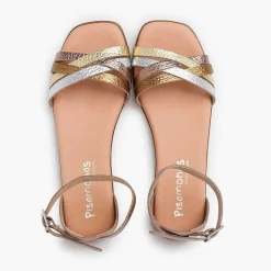 Sandalias<Pisamonas Sandalias Niña Y Mujer En Piel Con Tiras Y Talonera