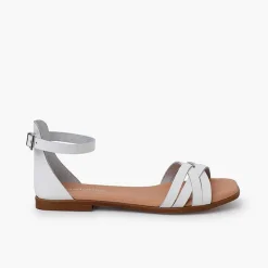 Sandalias<Pisamonas Sandalias Niña Y Mujer En Piel Con Tiras Y Talonera