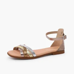 Sandalias<Pisamonas Sandalias Niña Y Mujer En Piel Con Tiras Y Talonera