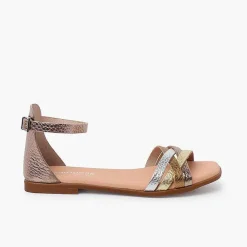 Sandalias<Pisamonas Sandalias Niña Y Mujer En Piel Con Tiras Y Talonera