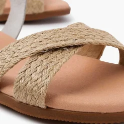 Sandalias<Pisamonas Sandalias Niña Y Mujer. Tira De Yute Cruzada En La Pala