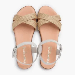 Sandalias<Pisamonas Sandalias Niña Y Mujer. Tira De Yute Cruzada En La Pala
