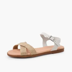 Sandalias<Pisamonas Sandalias Niña Y Mujer. Tira De Yute Cruzada En La Pala