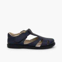 Sandalias<Pisamonas Sandalias Niño Piel Tira Adherente Tipo Pepitos