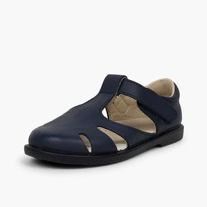 Sandalias<Pisamonas Sandalias Niño Piel Tira Adherente Tipo Pepitos