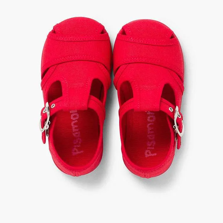 Sandalias<Pisamonas Sandalias Pepitos De Lona Abiertos