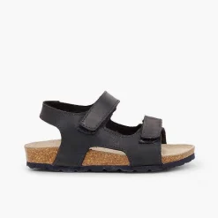 Sandalias<Pisamonas Sandalias Piel Bio Niño Doble Tira Adherente