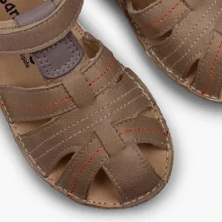 Sandalias<Pisamonas Sandalias Piel Niño Con Tira Adherente Cangrejera