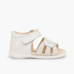 Sandalias<Pisamonas Sandalias Piel Primeros Pasos Niña Tira Adherente Y Estrella