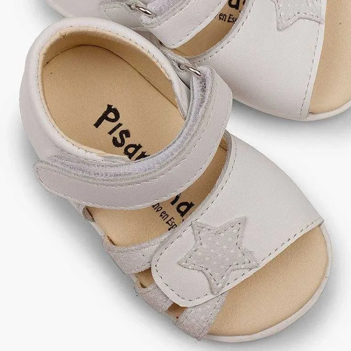 Sandalias<Pisamonas Sandalias Piel Primeros Pasos Niña Tira Adherente Y Estrella