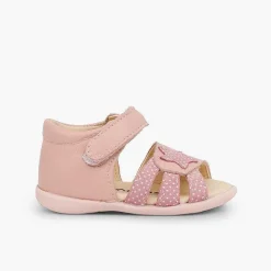 Sandalias<Pisamonas Sandalias Piel Primeros Pasos Niña Tira Adherente Y Estrella