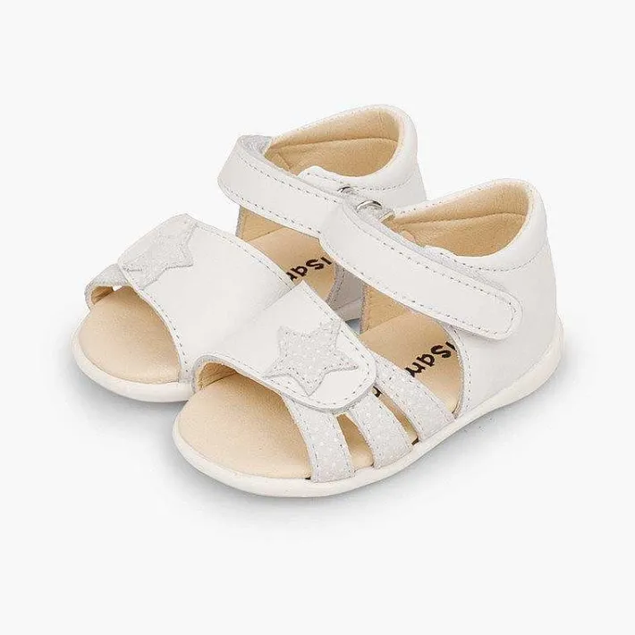 Sandalias<Pisamonas Sandalias Piel Primeros Pasos Niña Tira Adherente Y Estrella
