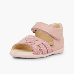 Sandalias<Pisamonas Sandalias Piel Primeros Pasos Niña Tira Adherente Y Estrella