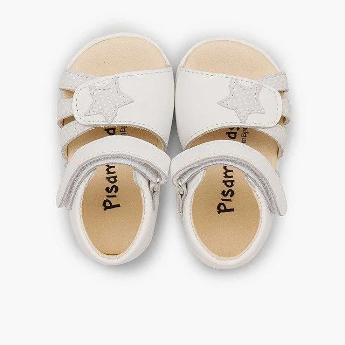 Sandalias<Pisamonas Sandalias Piel Primeros Pasos Niña Tira Adherente Y Estrella