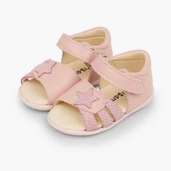 Sandalias<Pisamonas Sandalias Piel Primeros Pasos Niña Tira Adherente Y Estrella