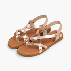 Sandalias<Pisamonas Sandalias Romanas Niña Y Mujer Tiras Metalizadas