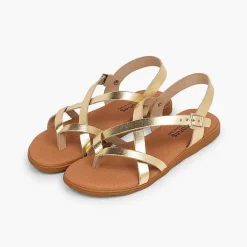 Sandalias<Pisamonas Sandalias Romanas Niña Y Mujer Tiras Metalizadas