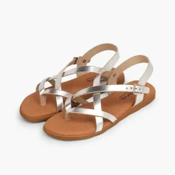 Sandalias<Pisamonas Sandalias Romanas Niña Y Mujer Tiras Metalizadas