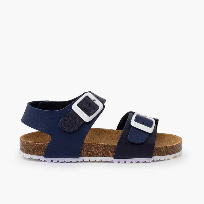 Sandalias<Pisamonas Sandalias Unisex Bio Hebillas Piso Blanco Color Azul Marino