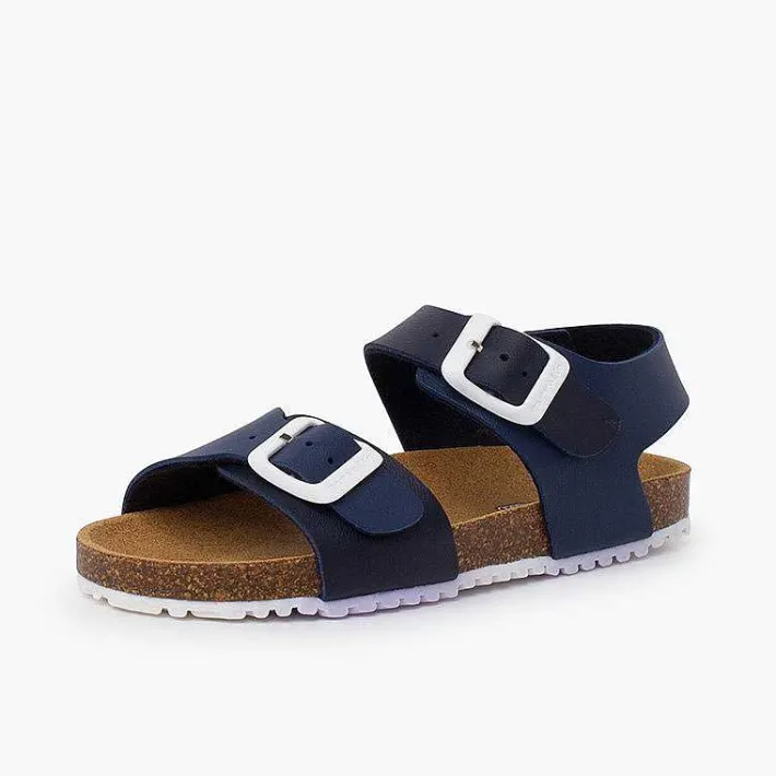 Sandalias<Pisamonas Sandalias Unisex Bio Hebillas Piso Blanco Color Azul Marino