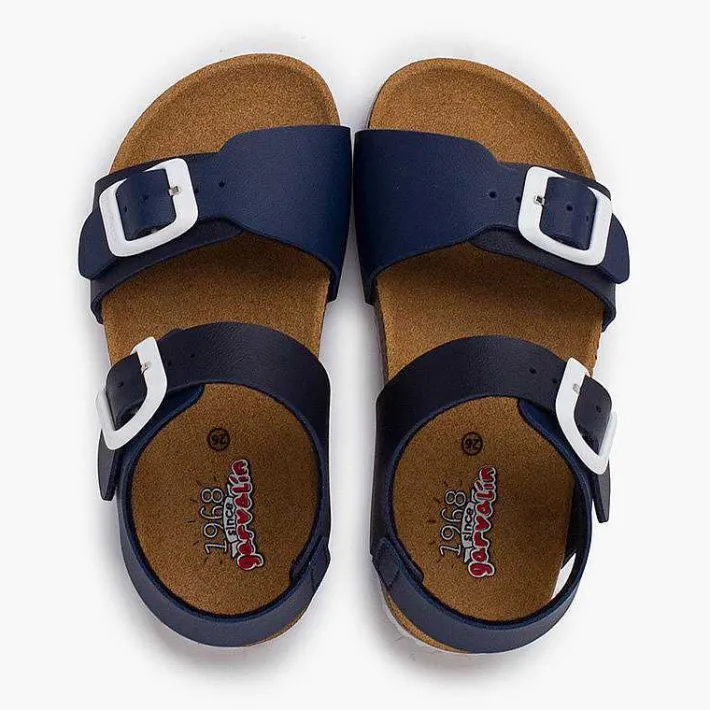 Sandalias<Pisamonas Sandalias Unisex Bio Hebillas Piso Blanco Color Azul Marino