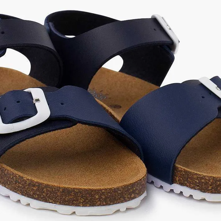 Sandalias<Pisamonas Sandalias Unisex Bio Hebillas Piso Blanco Color Azul Marino