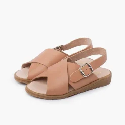 Sandalias<Pisamonas Sandalias Unisex Piel Cruzada Tiras Anchas