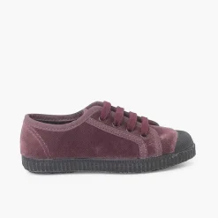 Zapatillas<Pisamonas Zapatilla Terciopelo Con Cordones