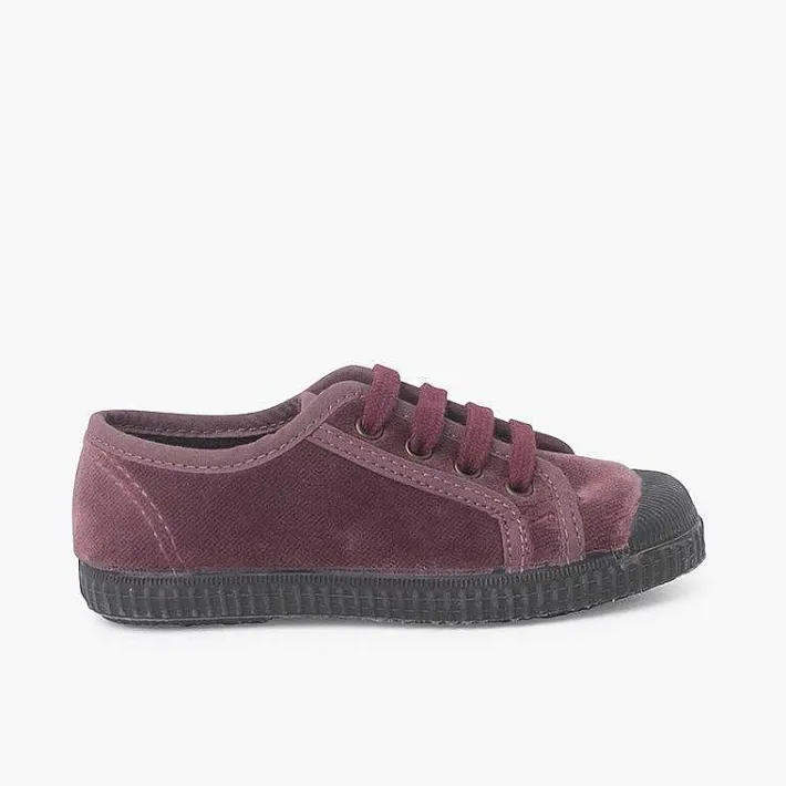Zapatillas<Pisamonas Zapatilla Terciopelo Con Cordones