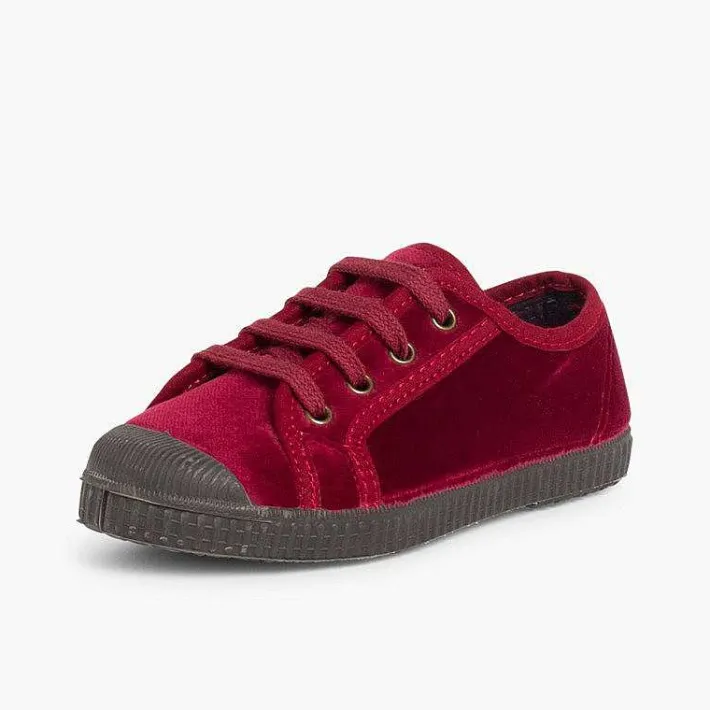 Zapatillas<Pisamonas Zapatilla Terciopelo Con Cordones