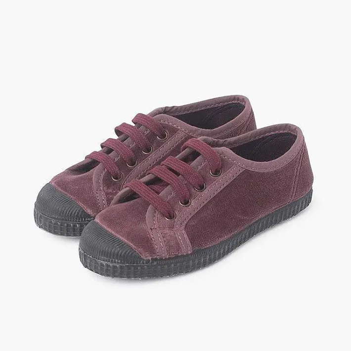 Zapatillas<Pisamonas Zapatilla Terciopelo Con Cordones