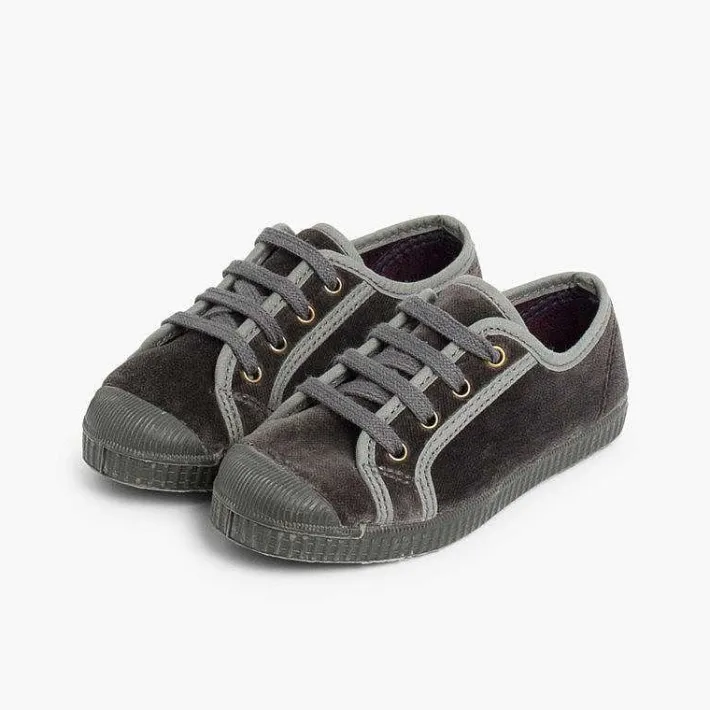 Zapatillas<Pisamonas Zapatilla Terciopelo Con Cordones