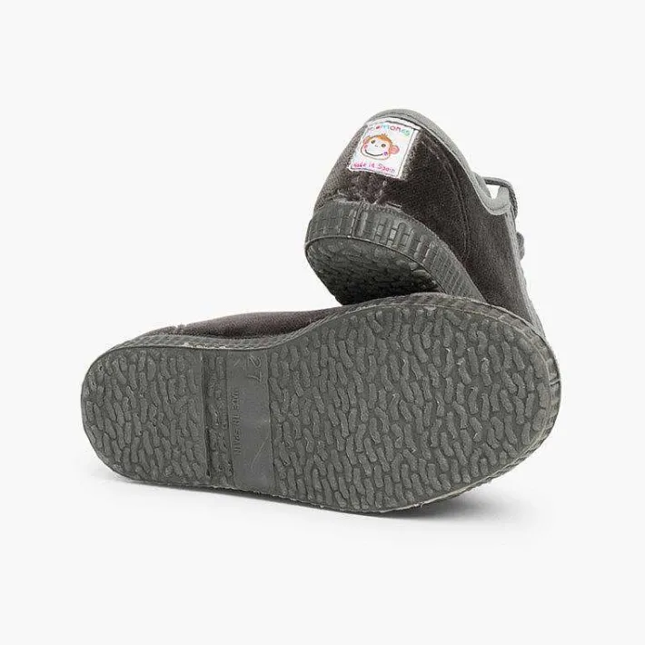Zapatillas<Pisamonas Zapatilla Terciopelo Con Cordones