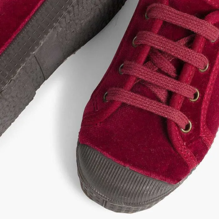 Zapatillas<Pisamonas Zapatilla Terciopelo Con Cordones