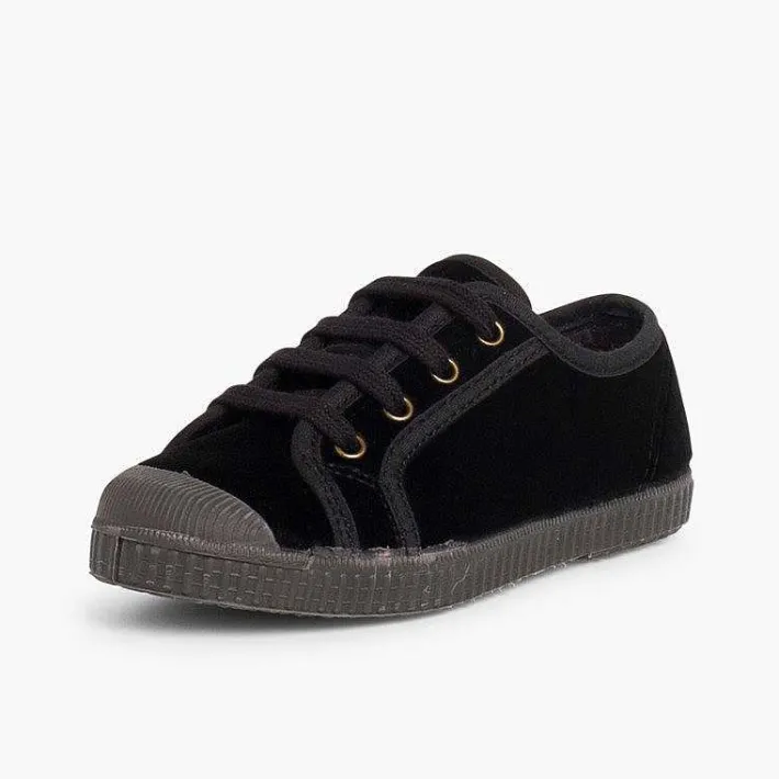 Zapatillas<Pisamonas Zapatilla Terciopelo Con Cordones