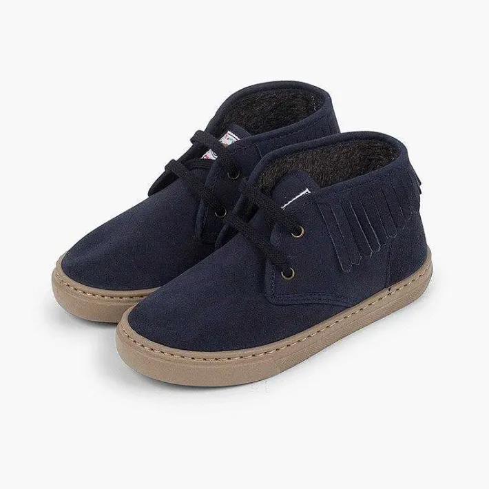 Zapatillas<Pisamonas Zapatillas Altas Con Flecos Para Niños