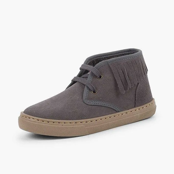 Zapatillas<Pisamonas Zapatillas Altas Con Flecos Para Niños