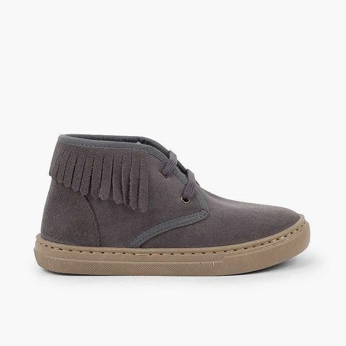 Zapatillas<Pisamonas Zapatillas Altas Con Flecos Para Niños
