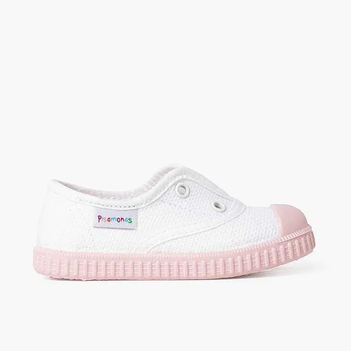 Zapatillas<Pisamonas Zapatillas Blancas Sin Cordones Suela Colores