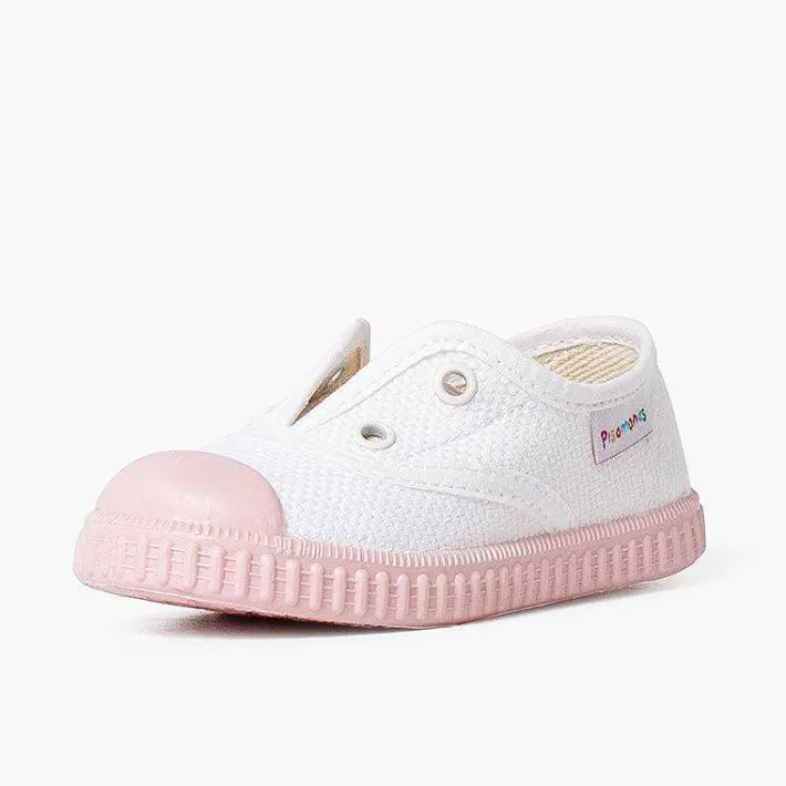 Zapatillas<Pisamonas Zapatillas Blancas Sin Cordones Suela Colores