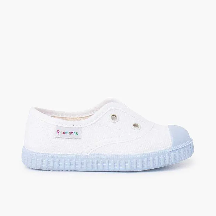 Zapatillas<Pisamonas Zapatillas Blancas Sin Cordones Suela Colores