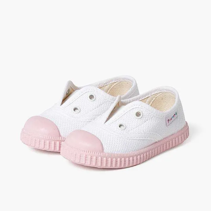 Zapatillas<Pisamonas Zapatillas Blancas Sin Cordones Suela Colores